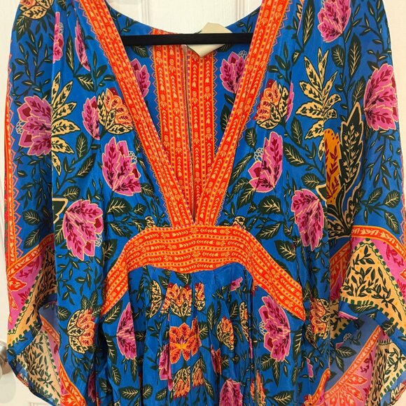 FARM RIO PINEAPPLE GARDEN MAXI KAFTAN DRESS NEW WITH TAGS (NWT) - Picture 9 of 15